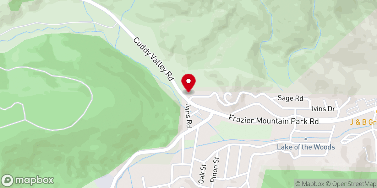 Map showing location of Frazier Park Evangel Free Church