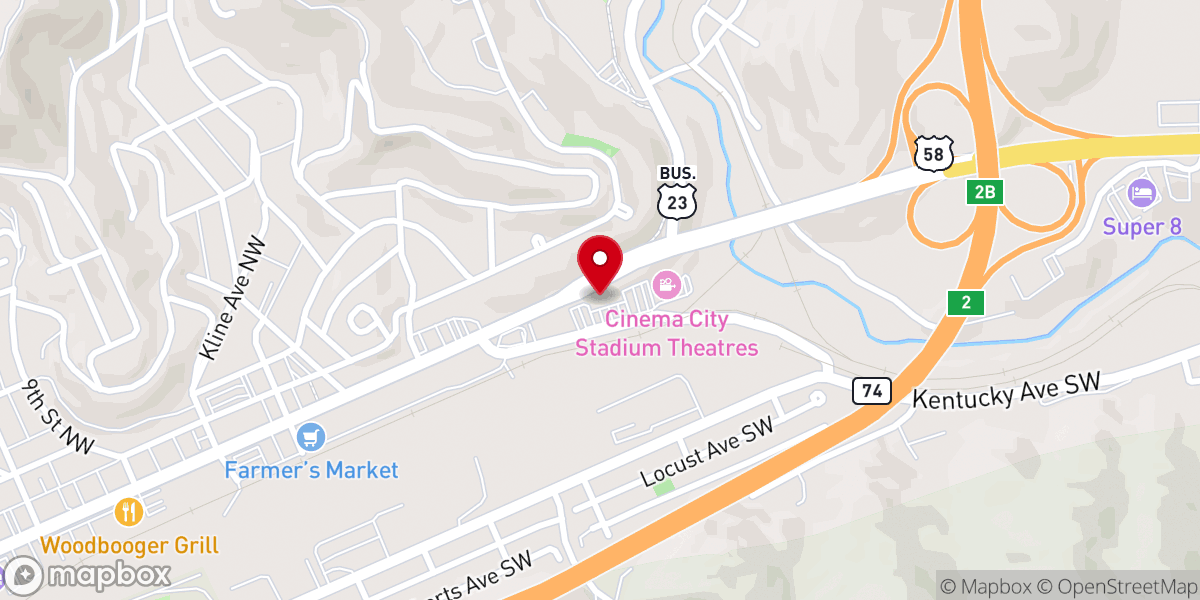 Map showing location of Freedom of Worship Church