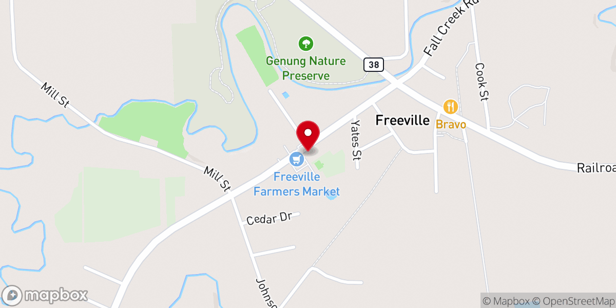 Map showing location of Freeville Pantry - Food Distribution Center