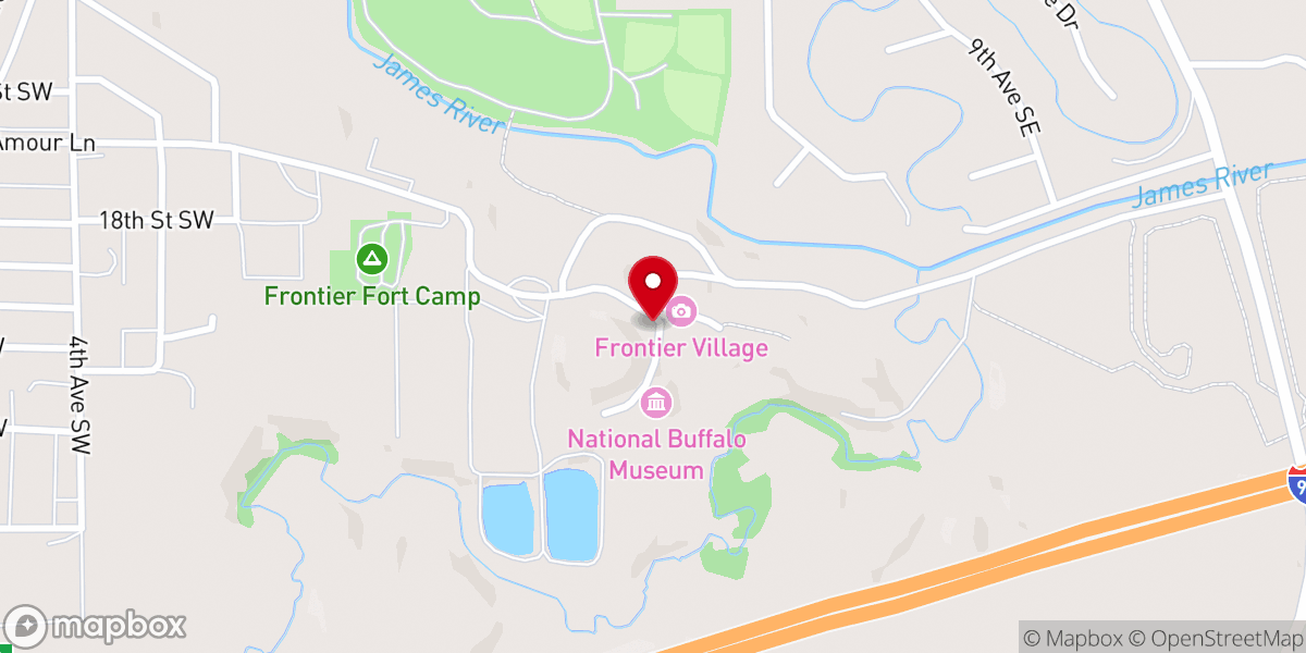 Map showing location of Frontier Village Church