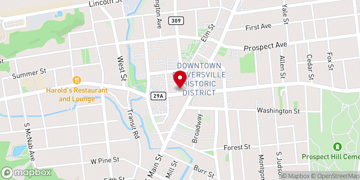 Map showing location of Fulmont Community Church