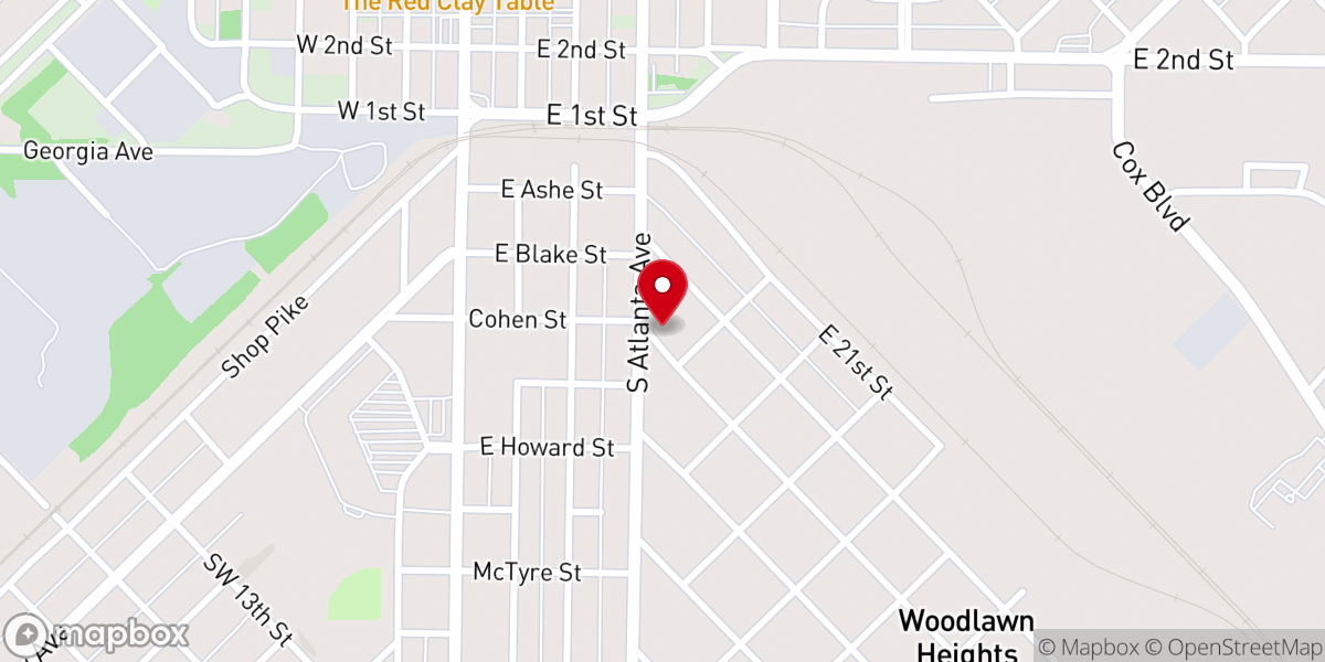 Map showing location of Gaston Chapel Primitive Baptist