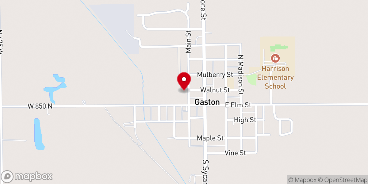 Map showing location of Gaston Main Street Church