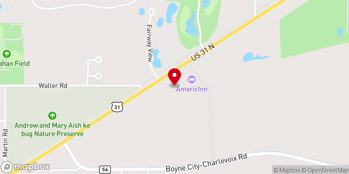 Map showing location of Genesis Church - Charlevoix Campus