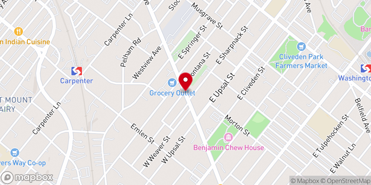 Map showing location of Germantown Church of Brethren