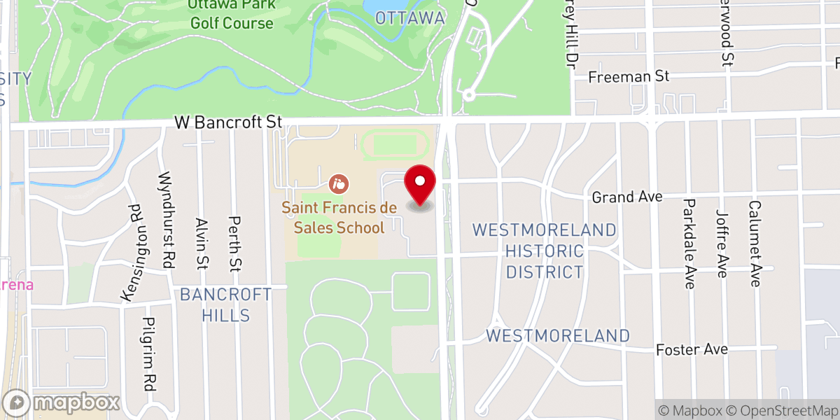 Map showing location of Gesu Church