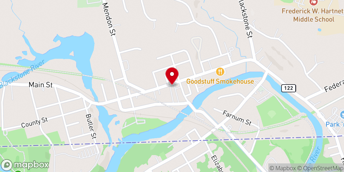 Map showing location of GFF CHURCH