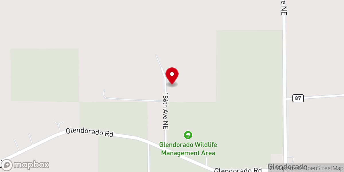 Map showing location of Glendorado Lutheran Church