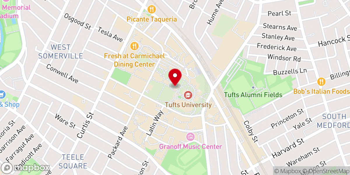 Map showing location of Goddard Chapel