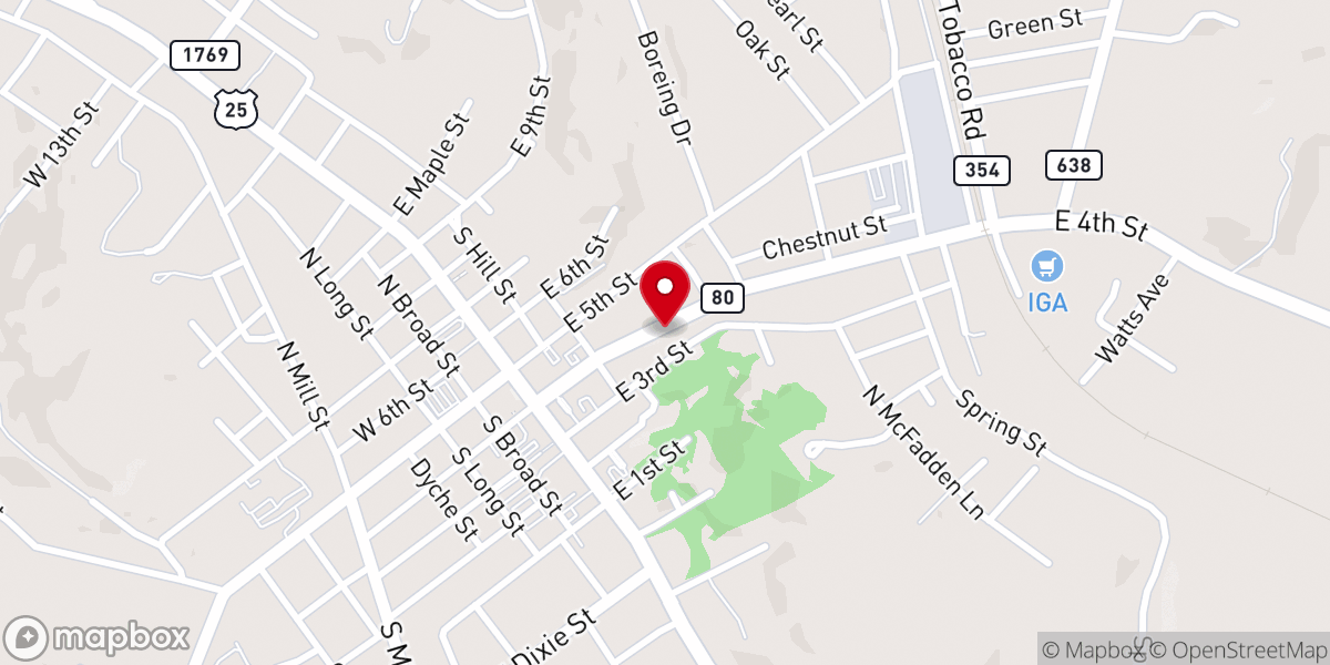 Map showing location of Good Samaritan House Homeless Shelter