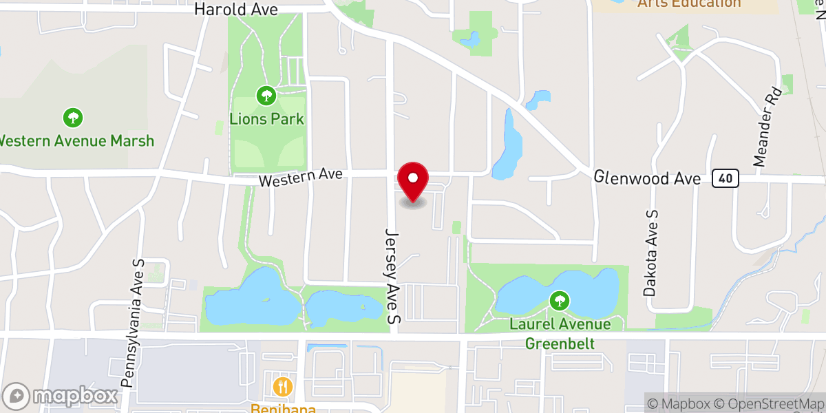 Map showing location of Good Shepard Catholic Church