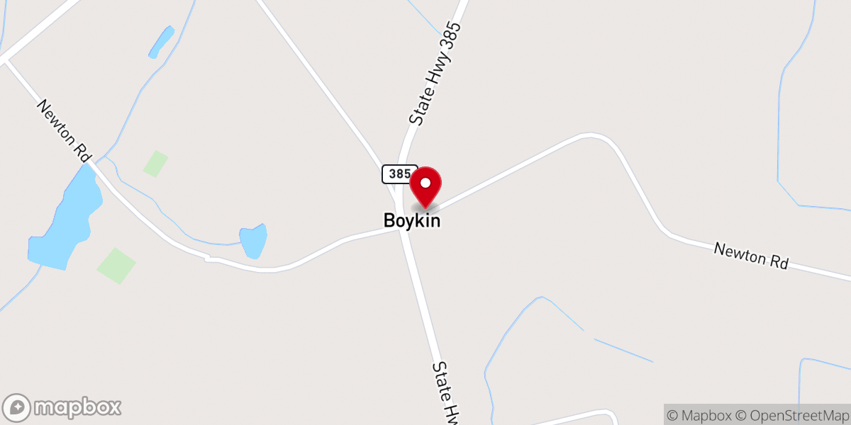 Map showing location of Goodwin Chapel AME Zion Church
