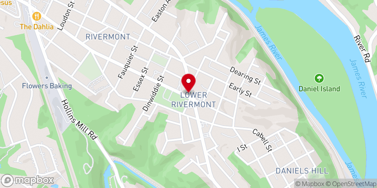 Map showing location of Gospel Community Church Rivermont