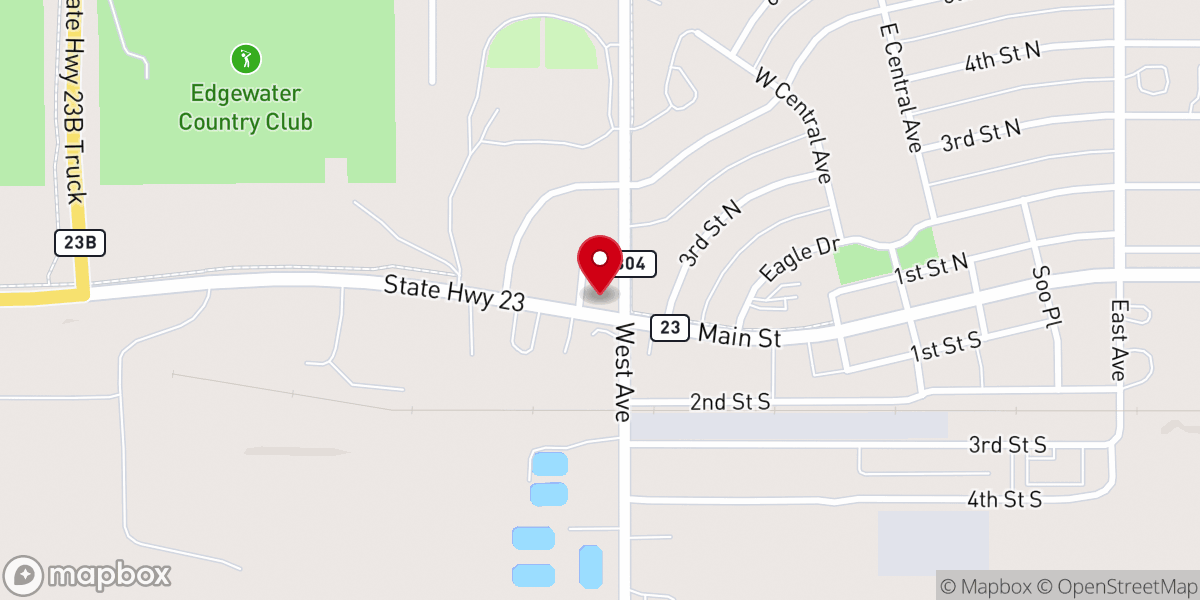 Map showing location of Gospel Tabernacle Assemblies of God