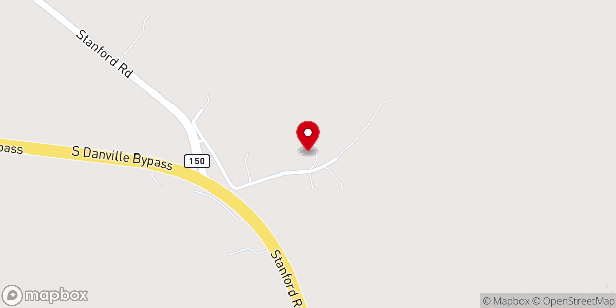 Map showing location of Grace Baptist Church of Danville