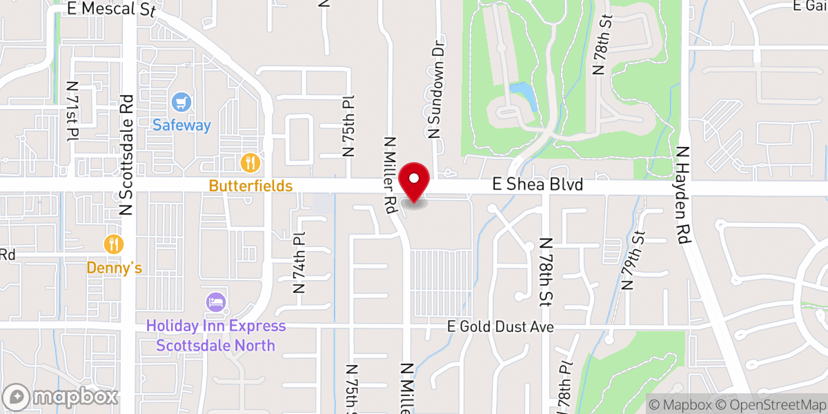 Map showing location of Grace Chapel at Scottsdale Bible Church
