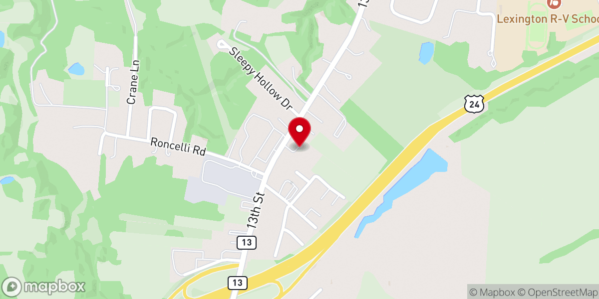 Map showing location of Grace Evangelical Lutheran Church and Preschool