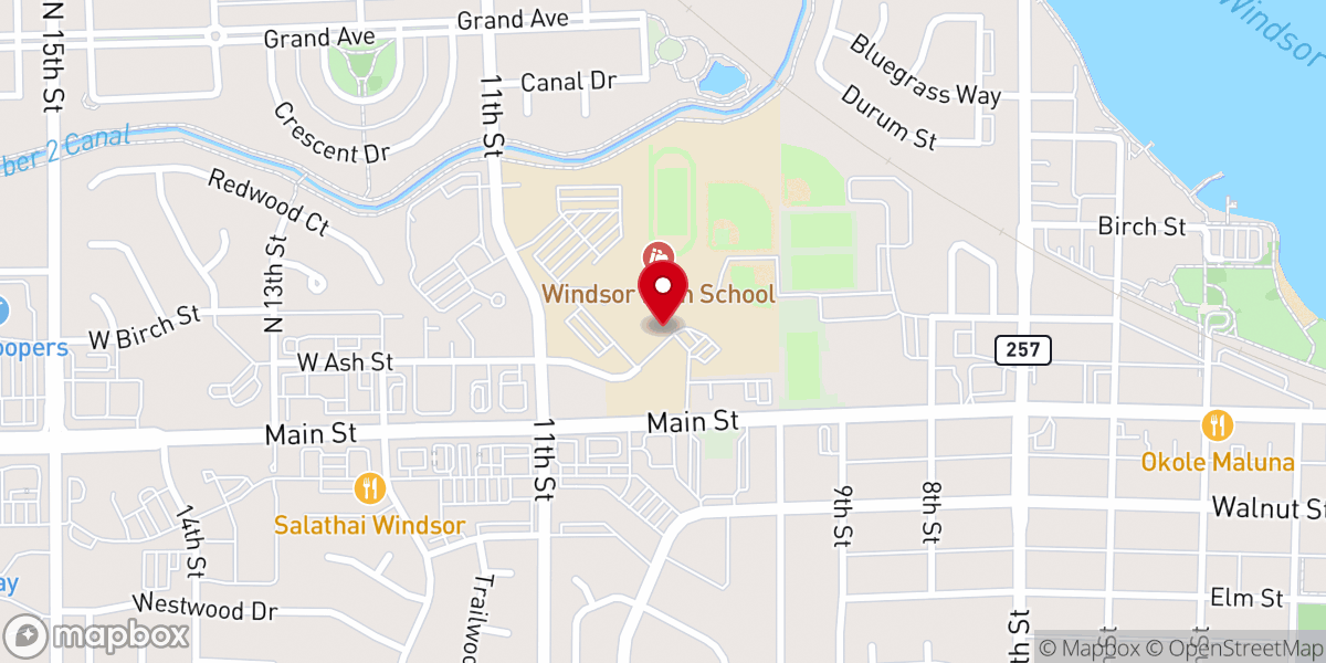 Map showing location of Grace Fellowship Bible Pres. Church