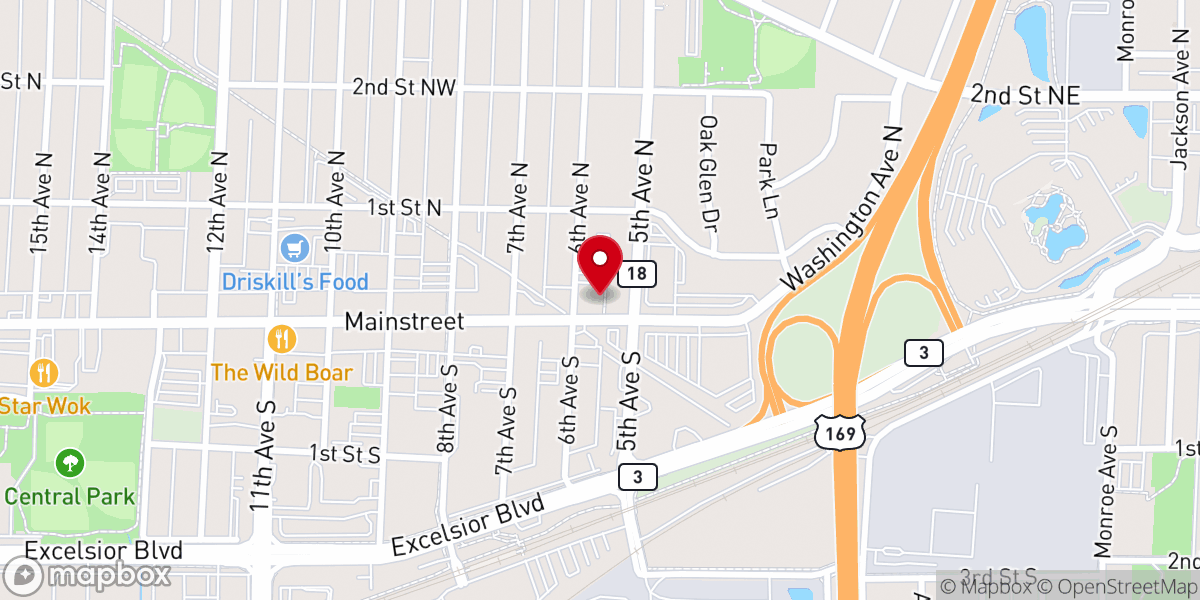 Map showing location of Grace Ministries - Church of Hopkins