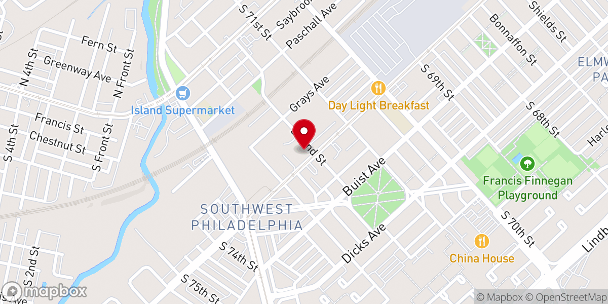 Map showing location of Grace Orthodox Presbyterian Church