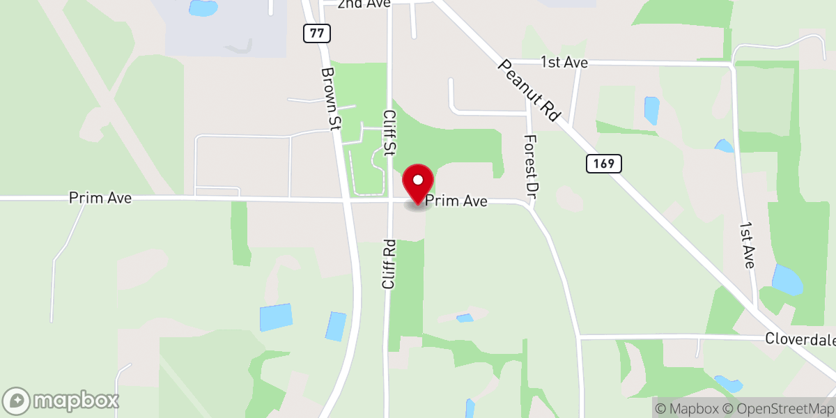Map showing location of Graceville Community Church