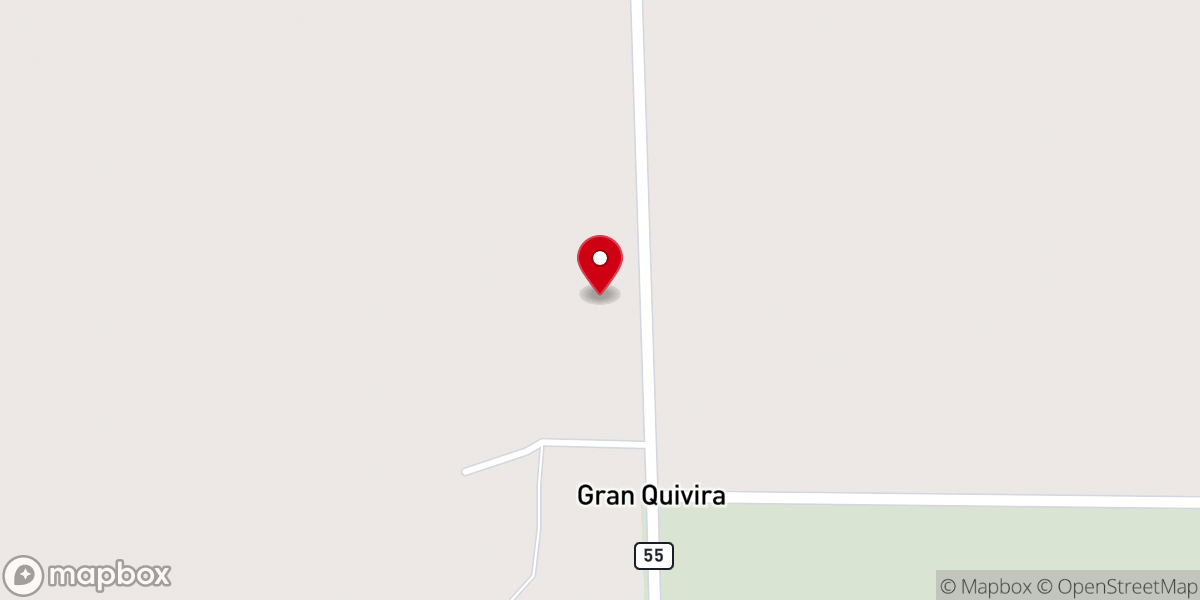 Map showing location of Gran Quivira Church