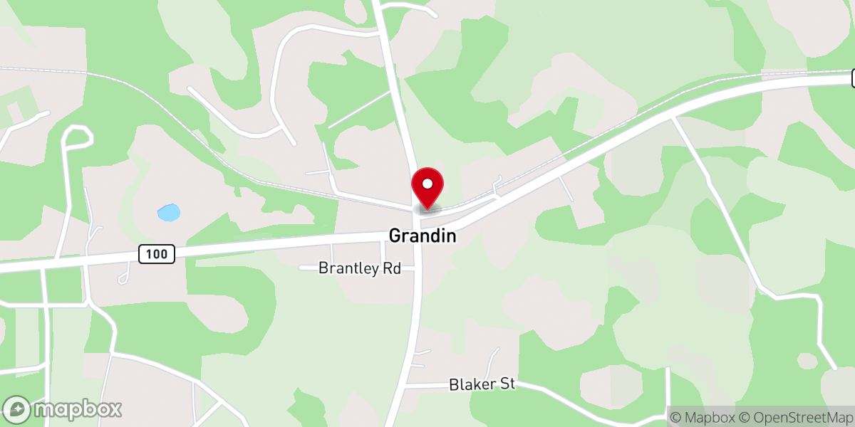 Map showing location of Grandin Palatka Lake Butler Trail Parking