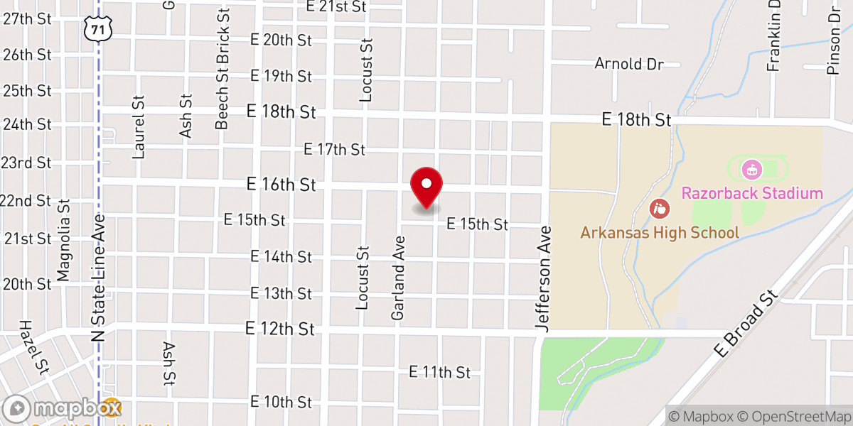 Map showing location of Grandview Church of God in Christ
