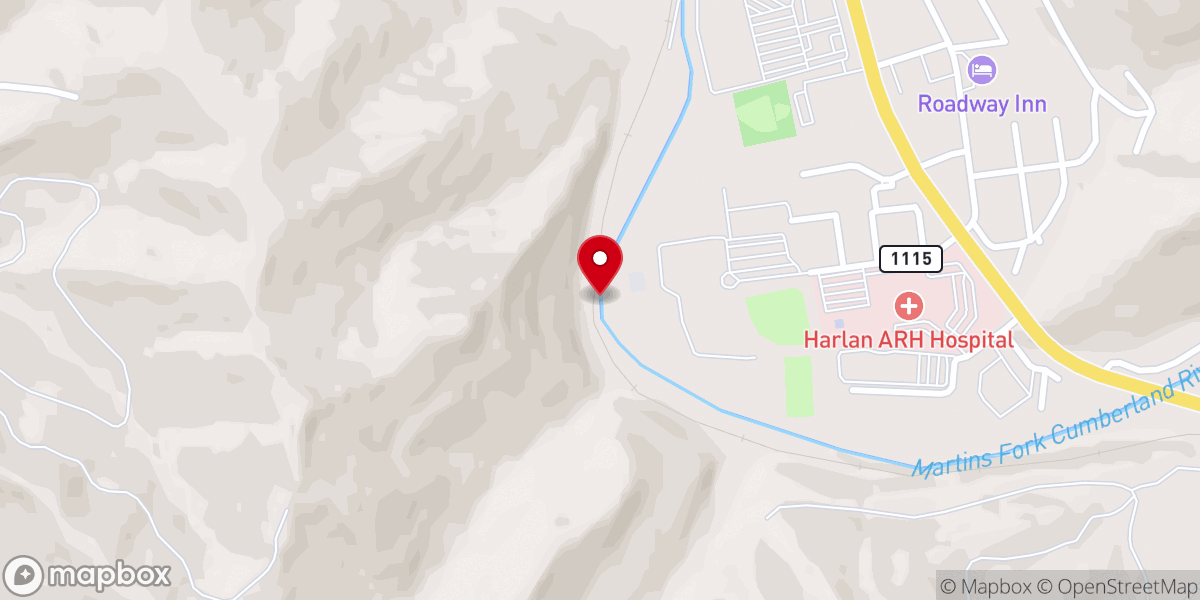 Map showing location of Gray's Knob Church of God