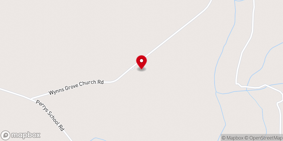 Map showing location of Greater Wynns Grove Baptist Church