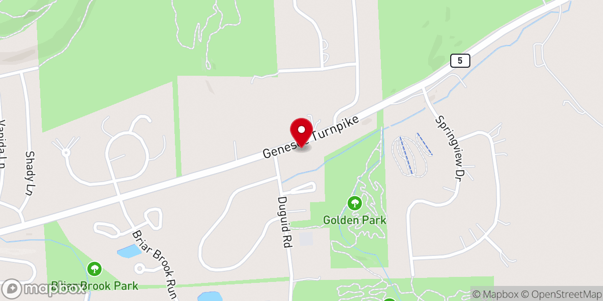 Map showing location of Green Lake Lanes Inc