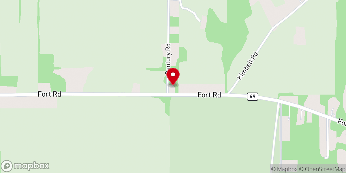 Map showing location of Greenwood Chapel of AME Church