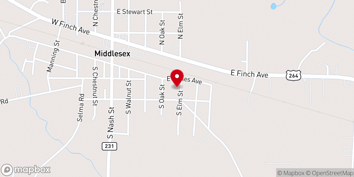 Map showing location of Guilford Chapel Church