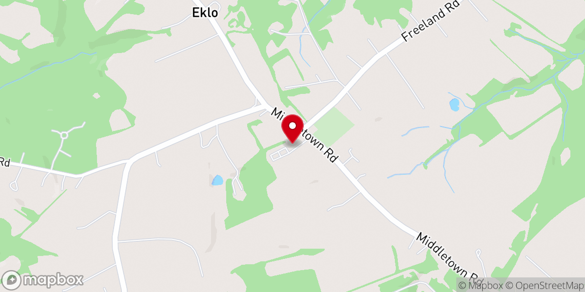 Map showing location of Gunpowder Baptist Church