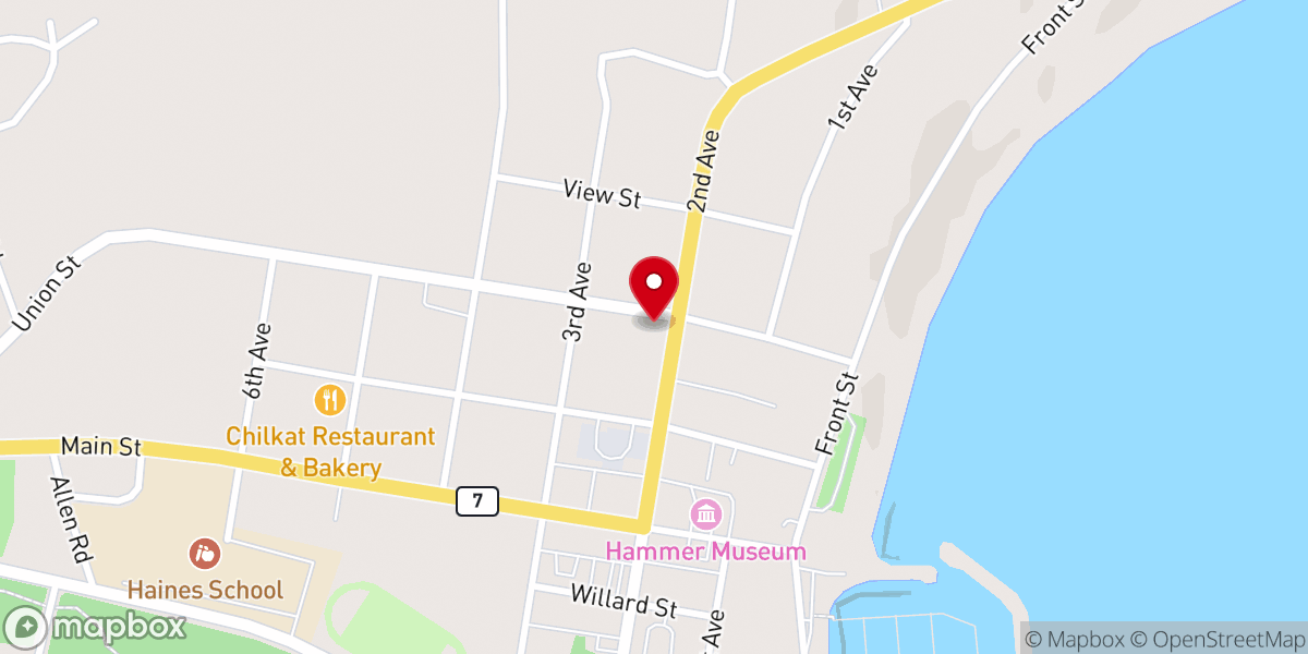 Map showing location of Haines Christian Center