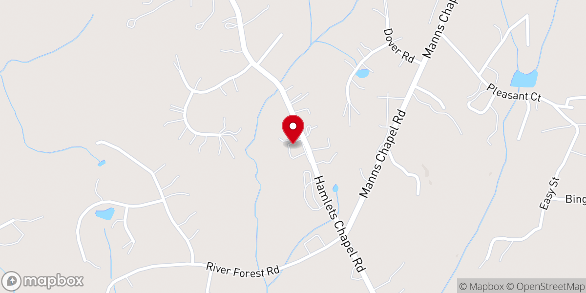 Map showing location of Hamlet Chapel CME Church