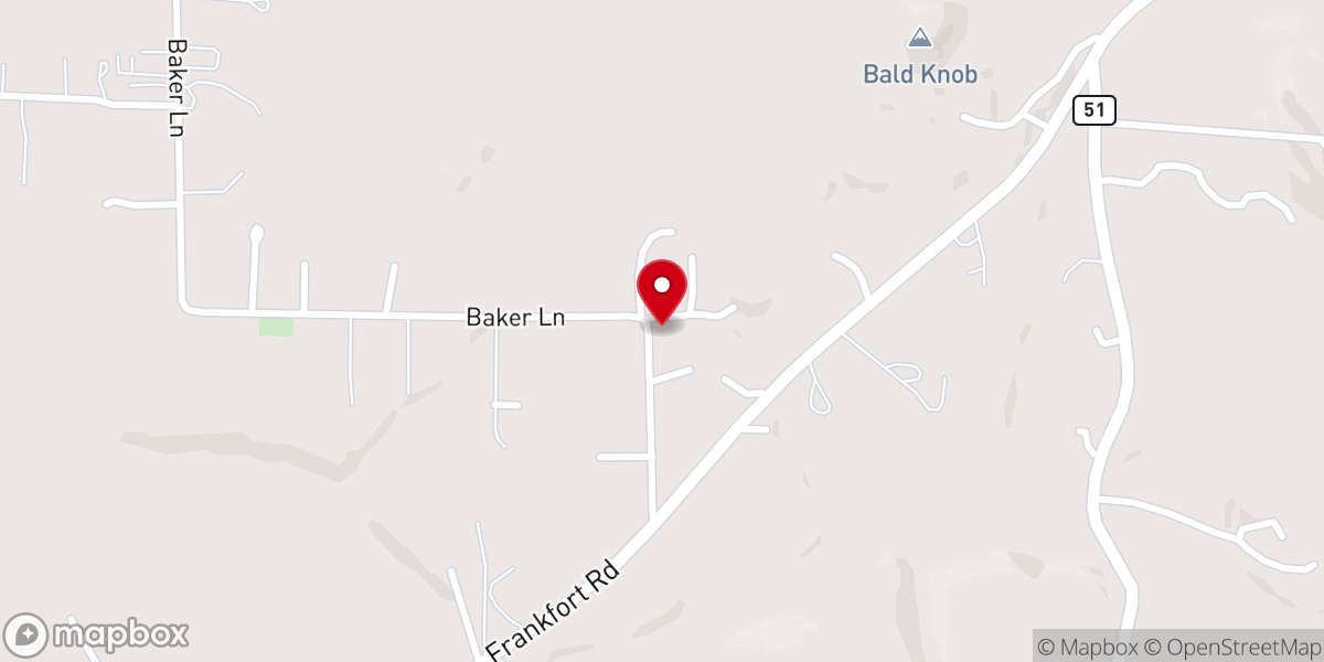 Map showing location of Hampton Heights Baptist Church