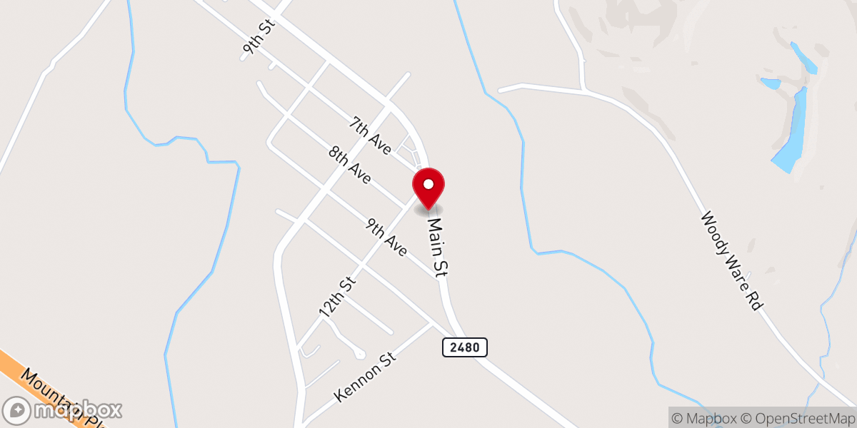Map showing location of Happy Hearts Christian Daycare