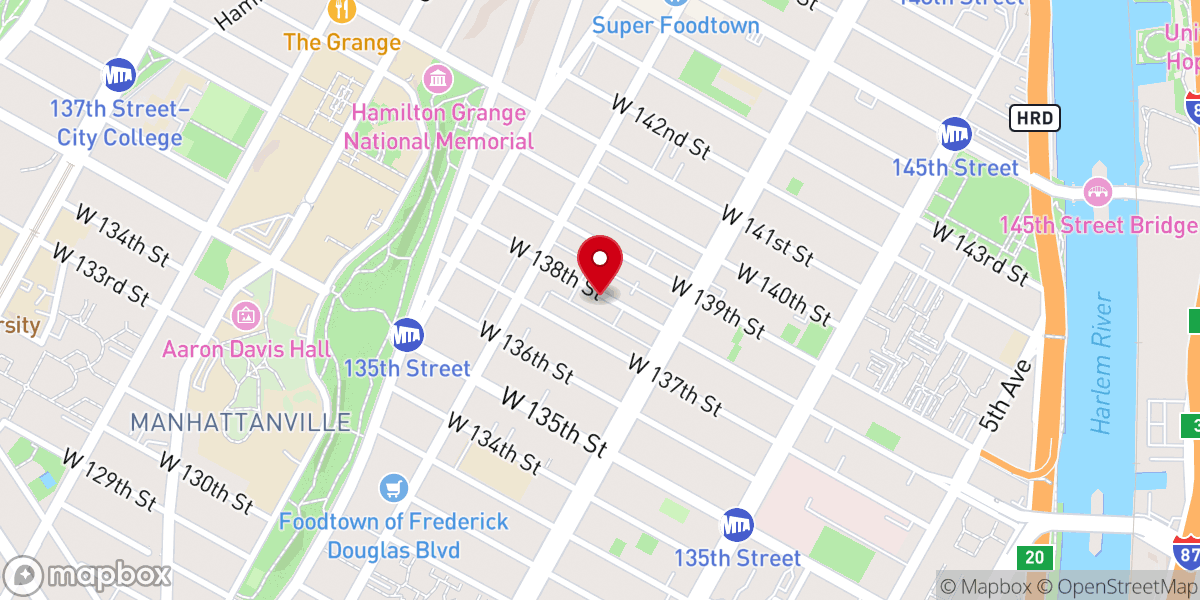 Map showing location of Harlem House Bruderhof Community