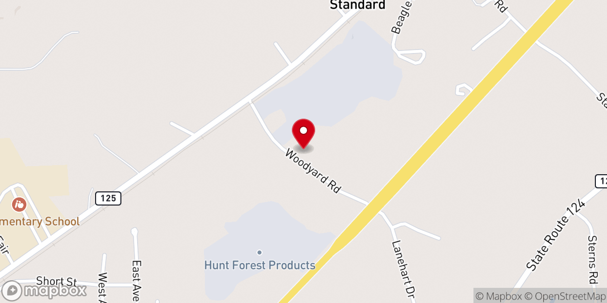 Map showing location of Harmonia Baptist Church