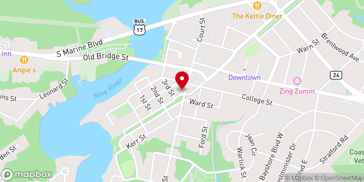 Map showing location of Harvest Life Church