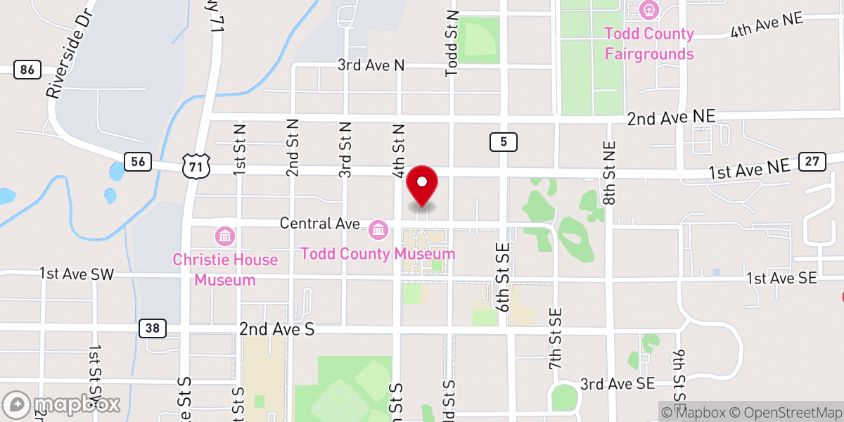 Map showing location of Hats Off Coffee
