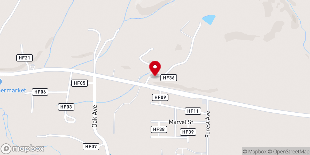 Map showing location of Hayfork Seventh-Day Adventist Church