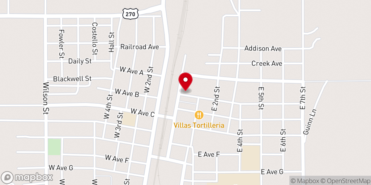 Map showing location of Heavener Water Office