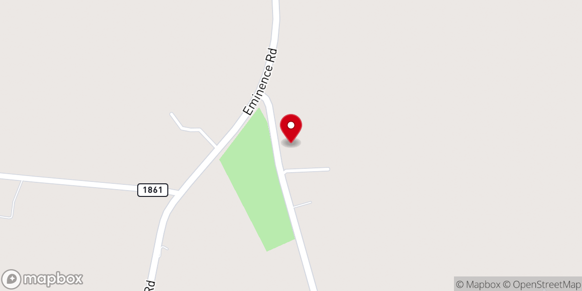 Map showing location of Henry Christian Church