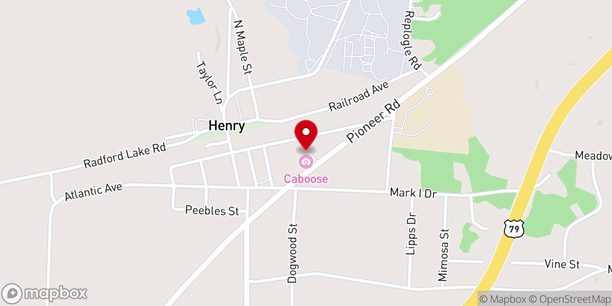 Map showing location of Henry City Hall