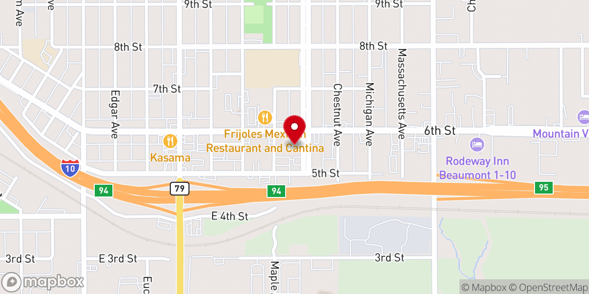 Map showing location of Heroes Church Beaumont