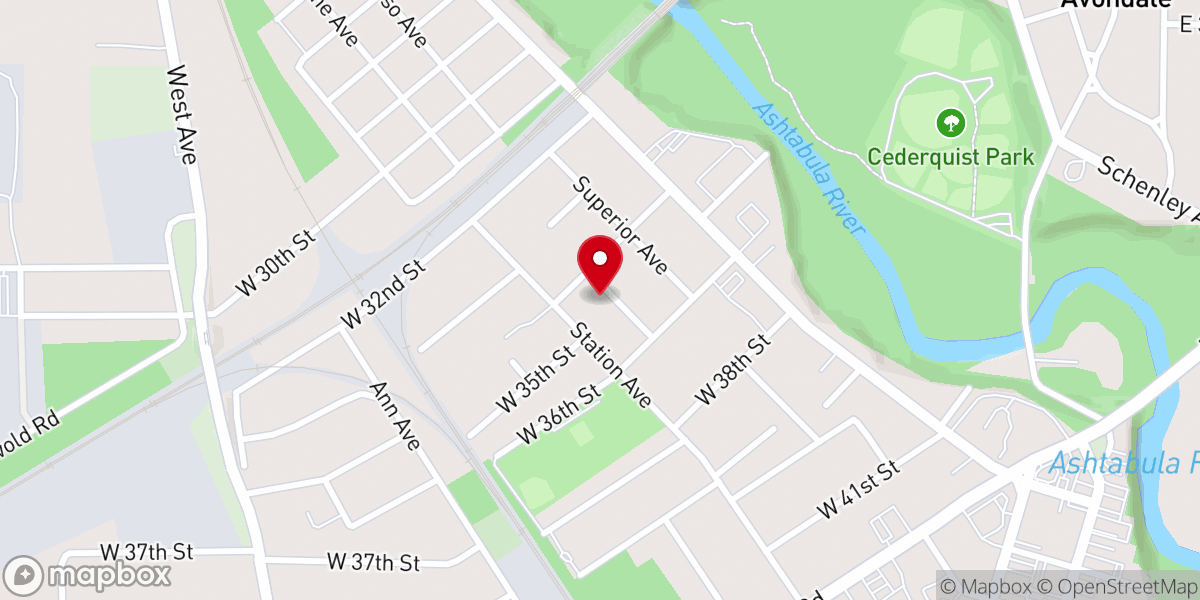 Map showing location of Hiawatha Church of God In Christ