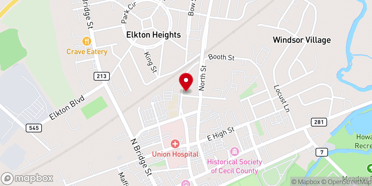Map showing location of Hicks Home For Funerals, P.A.