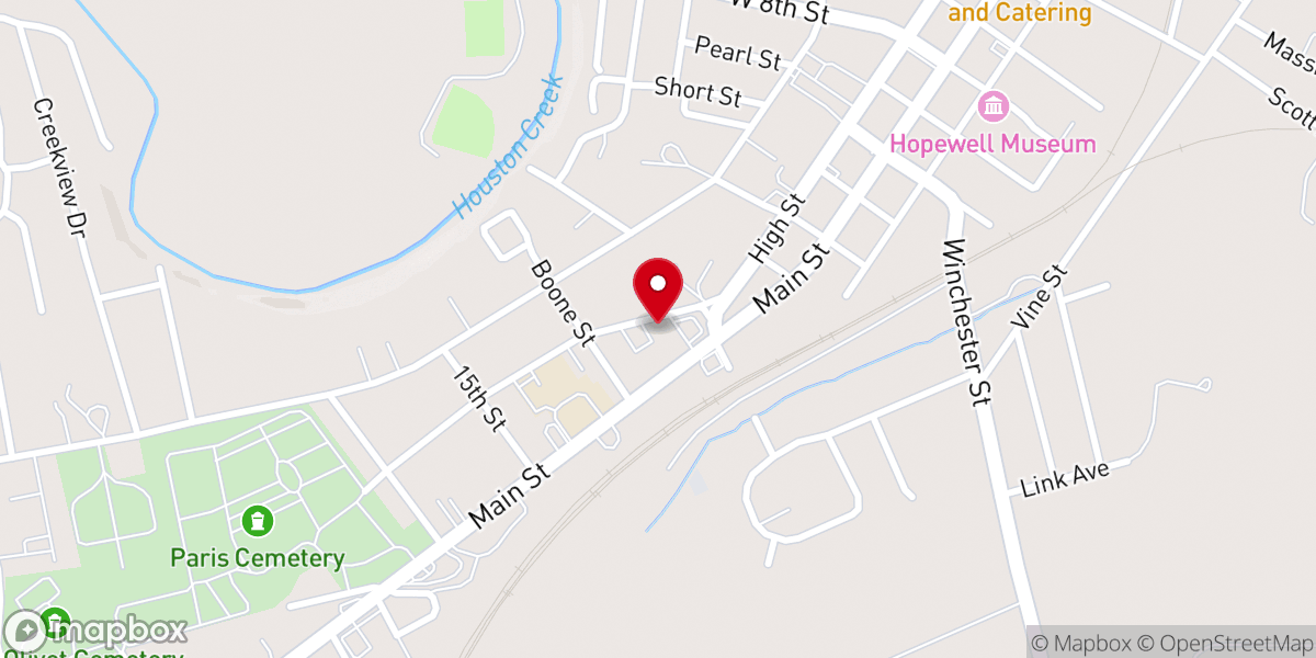 Map showing location of High Street Church of Christ